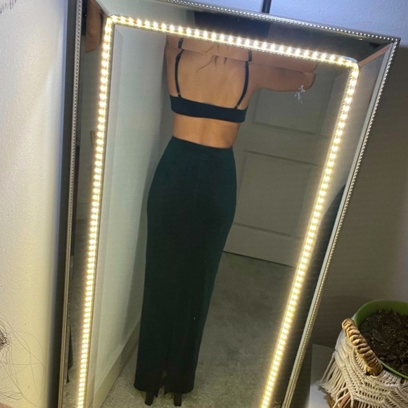 Gianni Bini Velvet green dress - size 0 - Picture 3 of 4